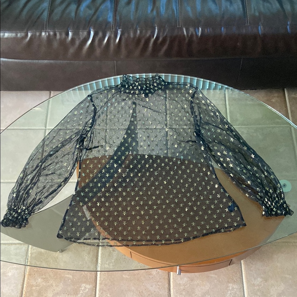 Y2K Lane Bryant sheer blouse